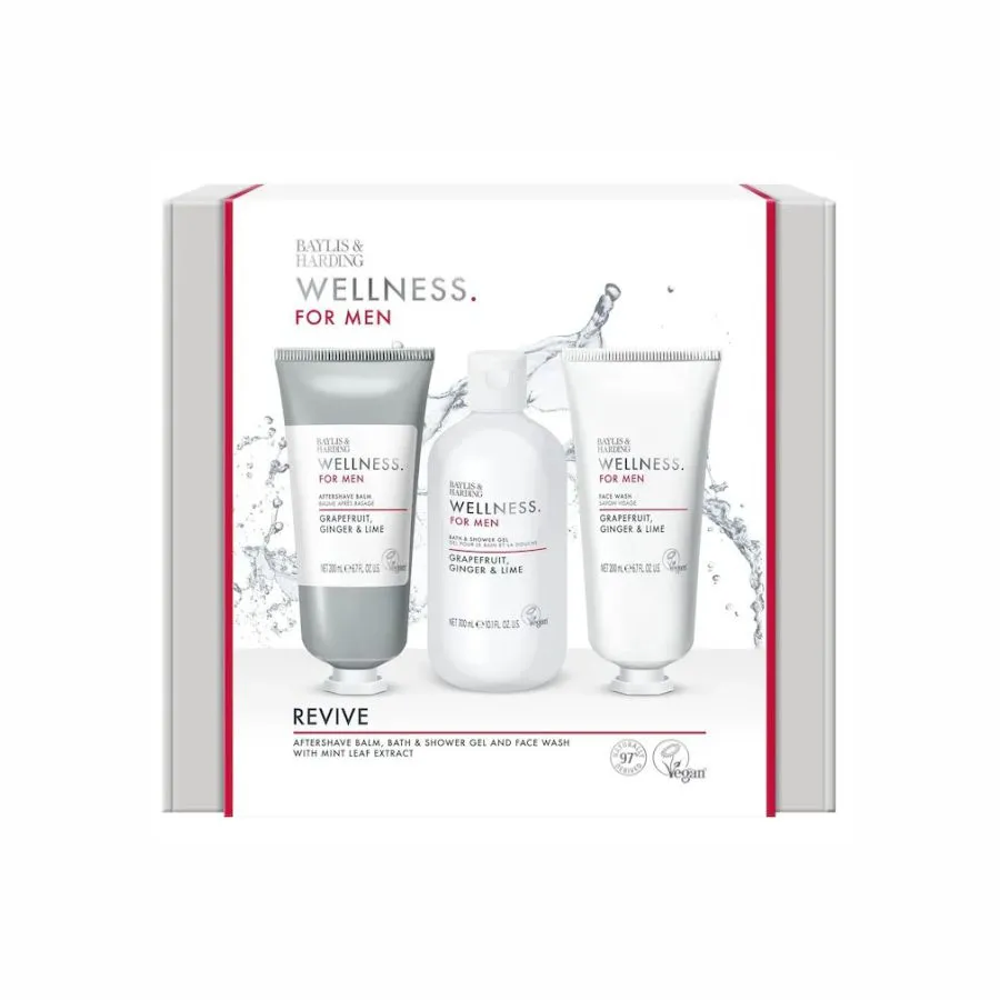 B&H Men Wellness Bath & Shower Gel + Face Wash + A/S Balm