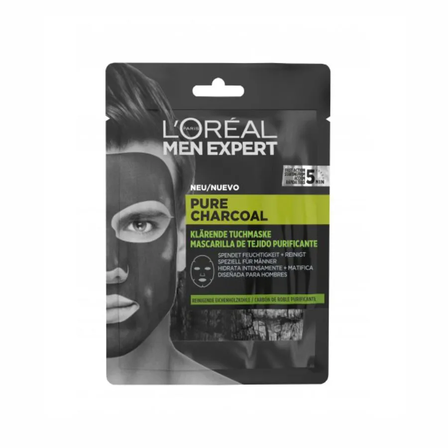 L'Oréal Men Pure Charcoal Máscara em tecido