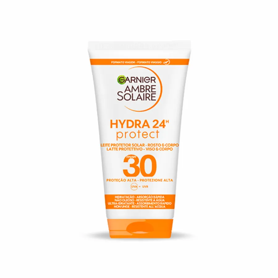 Garnier Ambre Solaire hydra 24h protect em Leite SPF30 rosto & corpo