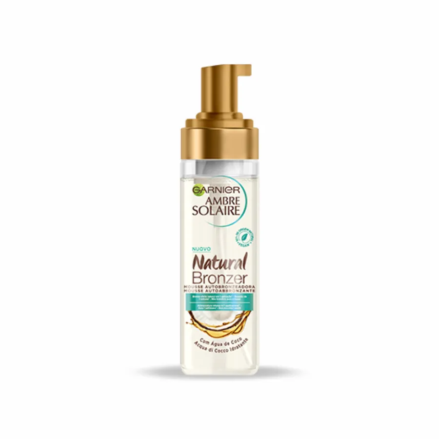 Garnier Ambre Solaire natural bronze em Mousse Autobronzeadora com glicerina e água de coco