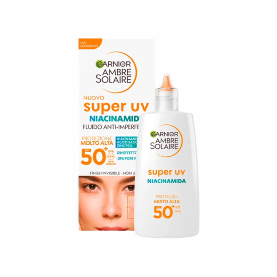 Garnier Ambre Solaire super uv Niacinamida Fluído anti-imperfeições SPF50+
