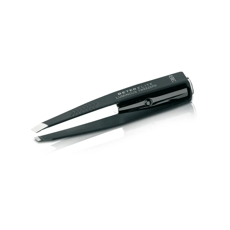 Beter Elite Slanted Tip Tweezers with Light
